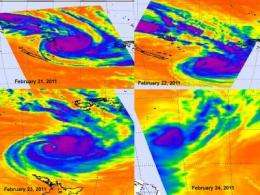 NASA tracks the brief life of Tropical Cyclone Atu in the southern Pacific