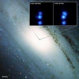 Nearby black hole is feeble and unpredictable