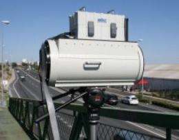 New method for infrared remote sensing to analyze traffic pollution