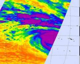 Now a hurricane, Oli passing Bora Bora