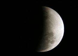 Partial lunar eclipse visible in western skies (AP)