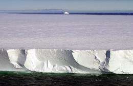 Photo illustration of a massive iceberg
