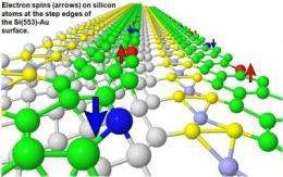 Prediction of intrinsic magnetism at silicon surfaces  could lead to single-spin magnetoelectronics