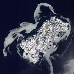 Ghostly, Ethereal Island as seen from space