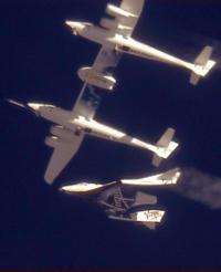 SpaceShipTwo could carry paying customers into suborbital space by early 2012