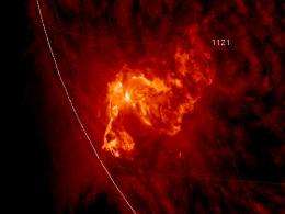 Sunspot 1121 Unleashes X-ray Flare