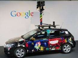 The camera of a Google street-view car, used to photograph whole streets