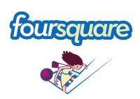 The logo of the popular tech startup Foursquare