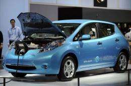 The Nissan Leaf electric car