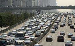 The number of vehicles on China's roads will more than double to at least 200 million by 2020