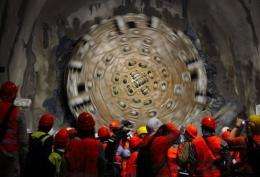 The seven billion euro tunnel is expected to slash journey times between Milan and Zurich