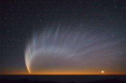 The Shocking Size of Comet McNaught