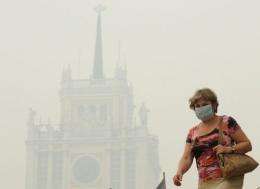 The smoke -- easily visible from space -- penetrated into homes and offices and was even visible inside the Moscow metro