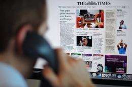 The Times's headline circulation figure in September was 486,868 -- down nearly 15 percent from the previous year