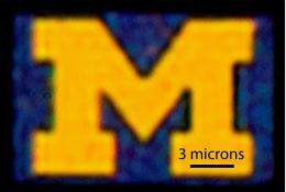 Smallest U-M logo demonstrates advanced display technology
