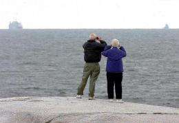 Tourists look at the Navy in Nova Scotia