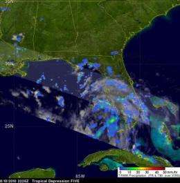 Warnings up for Tropical Depression 5 in the eastern Gulf of Mexico