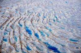 Water flowing through ice sheets accelerates warming, could speed up ice flow