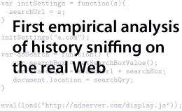 Web Surfing History Accessible via JavaScript