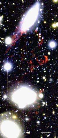 Why do the ionized gas clouds stream out from galaxies?
