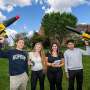 Engineering students invent a quieter leaf blower