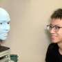 Robotic face makes eye contact, uses AI to anticipate and replicate a
person's smile before it occurs